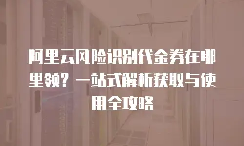 阿里云风险识别代金券在哪里领？一站式解析获取与使用全攻略