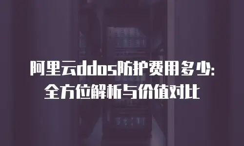 阿里云ddos防护费用多少：全方位解析与价值对比