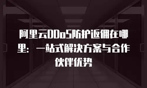 阿里云DDoS防护返佣在哪里：一站式解决方案与合作伙伴优势