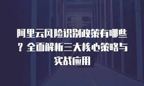 阿里云风险识别政策有哪些？全面解析三大核心策略与实战应用