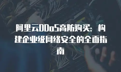 阿里云DDoS高防购买：构建企业级网络安全的全面指南