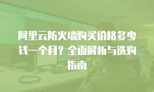 阿里云防火墙购买价格多少钱一个月？全面解析与选购指南
