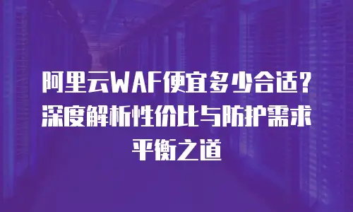 阿里云WAF便宜多少合适？深度解析性价比与防护需求平衡之道