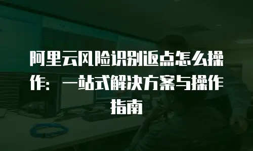 阿里云风险识别返点怎么操作：一站式解决方案与操作指南