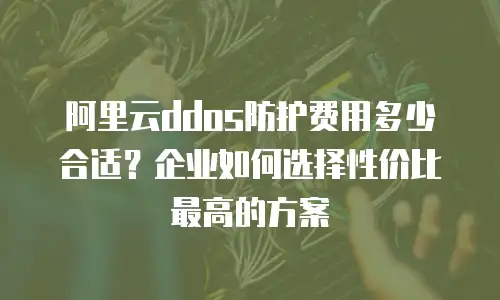 阿里云ddos防护费用多少合适？企业如何选择性价比最高的方案