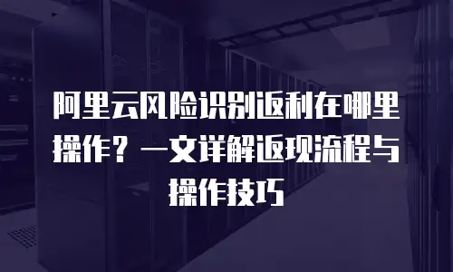 阿里云风险识别返利在哪里操作？一文详解返现流程与操作技巧