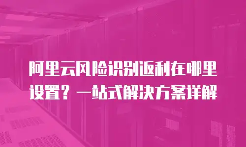 阿里云风险识别返利在哪里设置？一站式解决方案详解