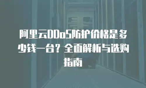 阿里云DDoS防护价格是多少钱一台？全面解析与选购指南