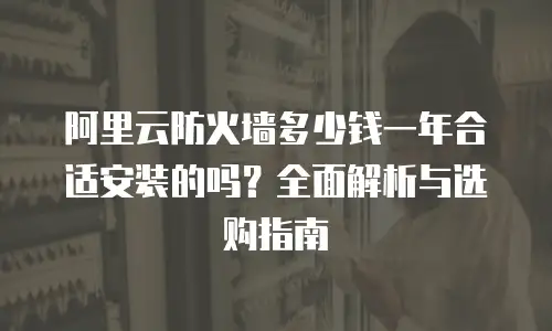 阿里云防火墙多少钱一年合适安装的吗？全面解析与选购指南