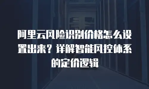 阿里云风险识别价格怎么设置出来？详解智能风控体系的定价逻辑