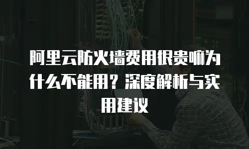 阿里云防火墙费用很贵嘛为什么不能用？深度解析与实用建议