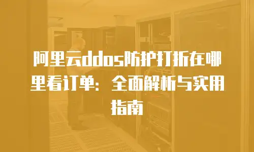 阿里云ddos防护打折在哪里看订单：全面解析与实用指南