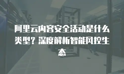 阿里云内容安全活动是什么类型？深度解析智能风控生态