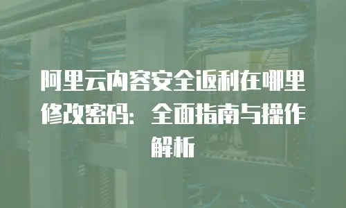 阿里云内容安全返利在哪里修改密码：全面指南与操作解析