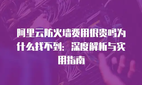 阿里云防火墙费用很贵吗为什么找不到：深度解析与实用指南