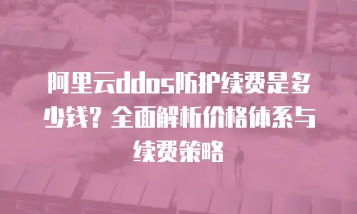 阿里云ddos防护续费是多少钱？全面解析价格体系与续费策略