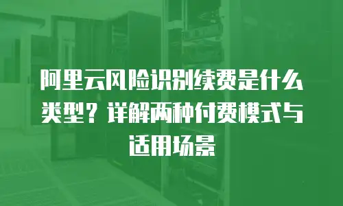 阿里云风险识别续费是什么类型？详解两种付费模式与适用场景