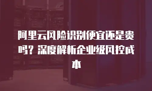 阿里云风险识别便宜还是贵吗？深度解析企业级风控成本