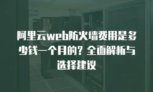 阿里云web防火墙费用是多少钱一个月的？全面解析与选择建议