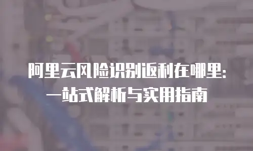阿里云风险识别返利在哪里：一站式解析与实用指南