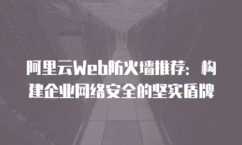 阿里云Web防火墙推荐：构建企业网络安全的坚实盾牌