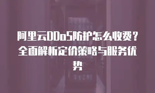 阿里云DDoS防护怎么收费？全面解析定价策略与服务优势