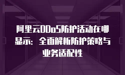 阿里云DDoS防护活动在哪显示：全面解析防护策略与业务适配性