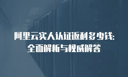 阿里云实人认证返利多少钱：全面解析与权威解答