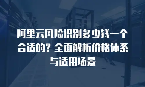 阿里云风险识别多少钱一个合适的？全面解析价格体系与适用场景
