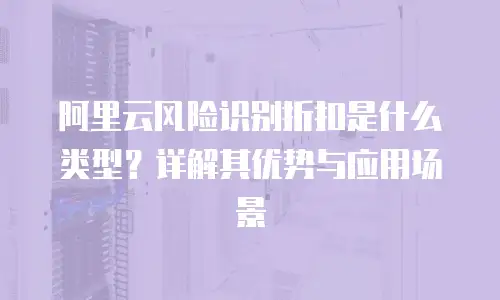 阿里云风险识别折扣是什么类型？详解其优势与应用场景