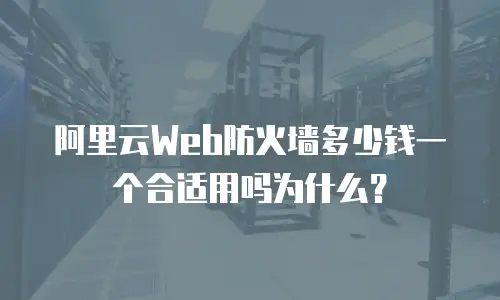 阿里云Web防火墙多少钱一个合适用吗为什么？