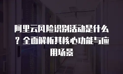 阿里云风险识别活动是什么？全面解析其核心功能与应用场景