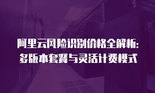阿里云风险识别价格全解析：多版本套餐与灵活计费模式