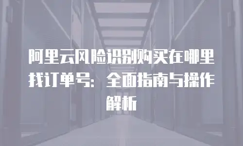 阿里云风险识别购买在哪里找订单号：全面指南与操作解析