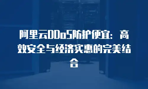 阿里云DDoS防护便宜：高效安全与经济实惠的完美结合