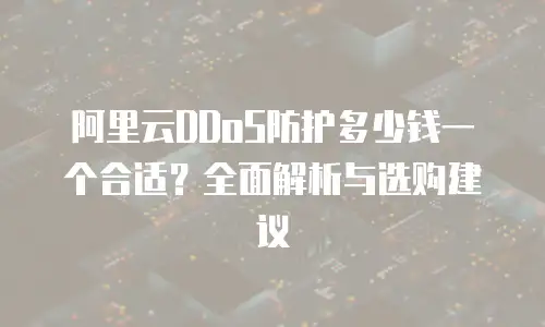 阿里云DDoS防护多少钱一个合适？全面解析与选购建议