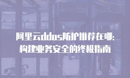 阿里云ddos防护推荐在哪：构建业务安全的终极指南
