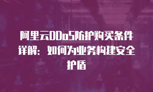 阿里云DDoS防护购买条件详解：如何为业务构建安全护盾