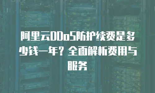 阿里云DDoS防护续费是多少钱一年？全面解析费用与服务
