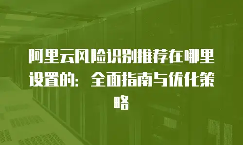 阿里云风险识别推荐在哪里设置的：全面指南与优化策略