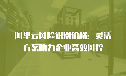 阿里云风险识别价格：灵活方案助力企业高效风控