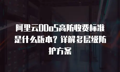 阿里云DDoS高防收费标准是什么版本？详解多层级防护方案