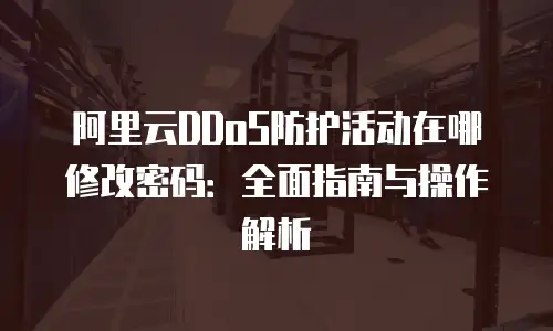 阿里云DDoS防护活动在哪修改密码：全面指南与操作解析