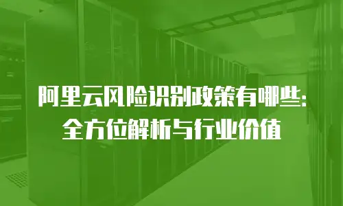 阿里云风险识别政策有哪些：全方位解析与行业价值