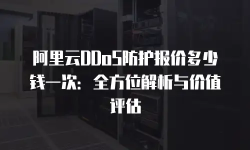 阿里云DDoS防护报价多少钱一次：全方位解析与价值评估