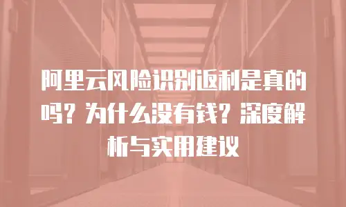 阿里云风险识别返利是真的吗？为什么没有钱？深度解析与实用建议