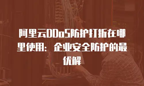 阿里云DDoS防护打折在哪里使用：企业安全防护的最优解