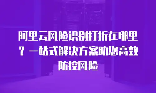 阿里云风险识别打折在哪里？一站式解决方案助您高效防控风险