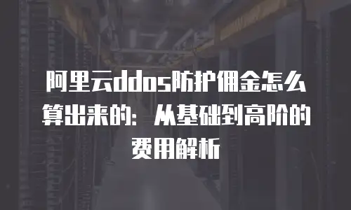 阿里云ddos防护佣金怎么算出来的：从基础到高阶的费用解析