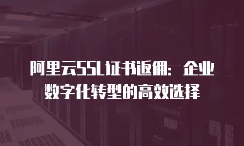 阿里云SSL证书返佣：企业数字化转型的高效选择